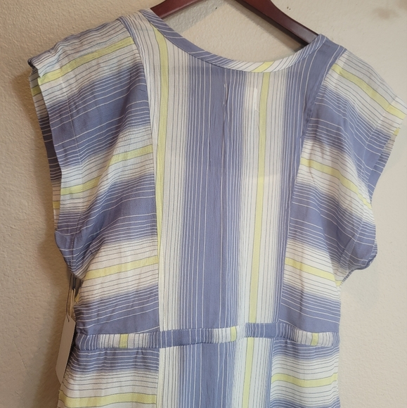 CASLON NORDSTROM STRIPE CAP SLEEVE ADJUSTABLE WAIST DRAWSTRING MAXI NEWSIZE XS - Picture 7 of 16